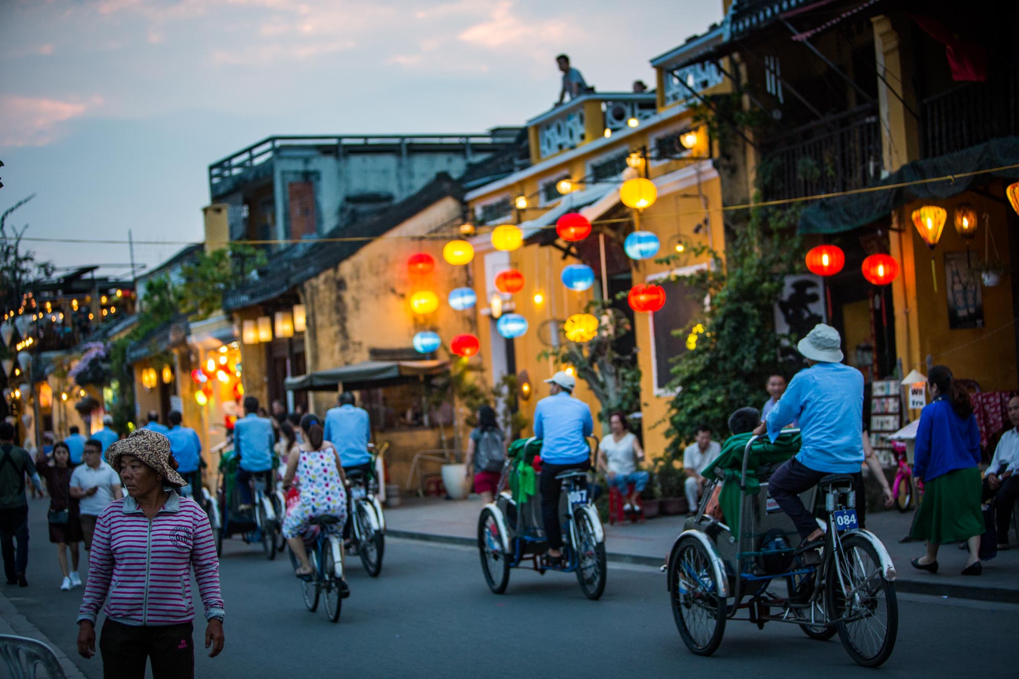 Finding travel inspiration from my tour group on the streets of Hoi An. Finding travel inspiration from my tour group on the streets of Hoi An.